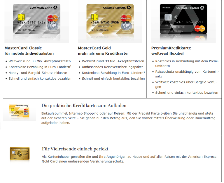 Commerzbank Kreditkarte 2024 Konditionen And Extras Im Test 