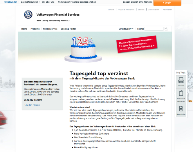 Volkswagen Bank Tagesgeld 2020 » Zinsen & Konditionen im Test!